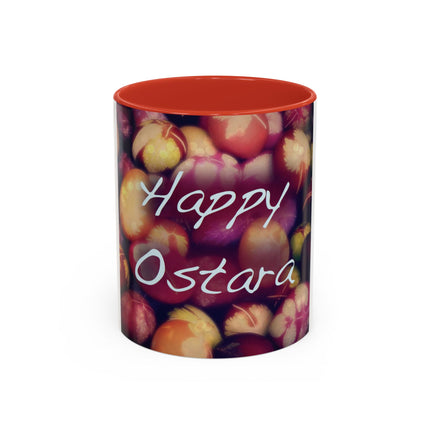 Ostara Accent Mug – 11oz Ceramic Cup with Colored Egg Design