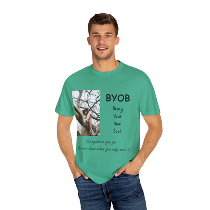 BYOB T-Shirt – “Bring Your Own Book” – Unisex Literary Design