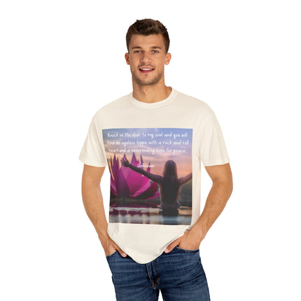 Inspirational Unisex Garment-Dyed T-shirt for Peace Lovers