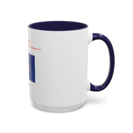 American Flag Accent Coffee Mug — Patriotic Quote by Mark Twain, 11/15oz