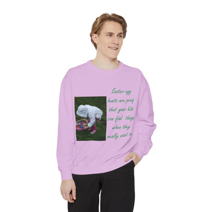 Parenting Humor Sweatshirt – Easter Egg Hunt Edition