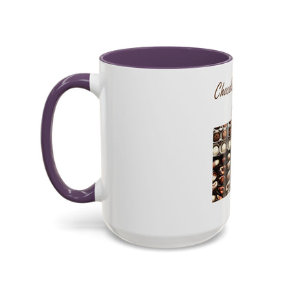 Chocolate Is Brain Fuel Coffee Mug — Chocolate Lovers Accent Mug (11/15oz)