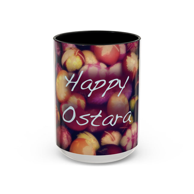 Ostara Celebration Mug – 15oz Accent Cup with Colored Egg Design