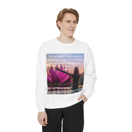 Inspirational Yoga Sweatshirt - 'Knock on the Door to My Soul'