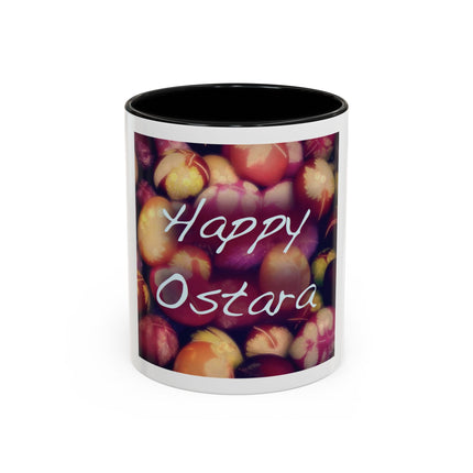 Ostara Coffee Mug – "Happy Ostara" Accent Easter Spring Floral Mug (11/15oz)