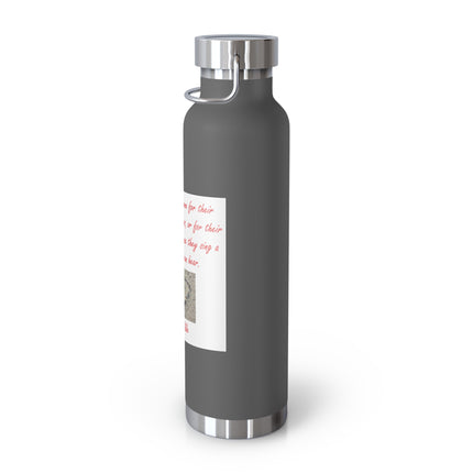 22oz Copper Insulated Bottle – Heart Design Gift Idea