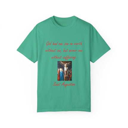 Saint Augustine Quote Tee – Unisex Garment-Dyed Shirt of Faith