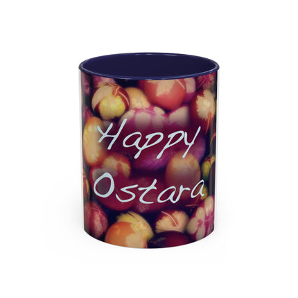 Ostara Accent Mug – 11oz Ceramic Cup with Colored Egg Design