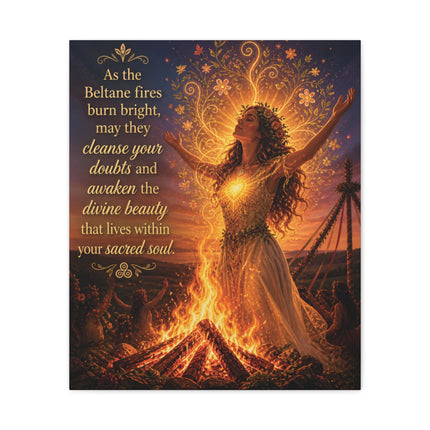 Beltane Fire Canvas Print — Inspirational Pagan Wall Art