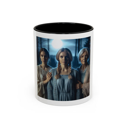 Mystic Sisters Coffee Mug — Moonlit Forest Portrait (11oz, 15oz)