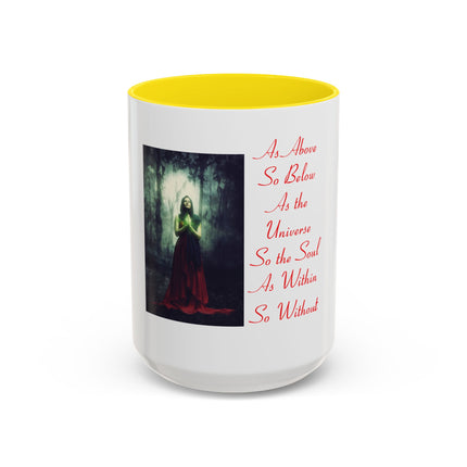 Witchy Forest Coffee Mug — 'As Above So Below' Spiritual Pagan Tea Cup (11/15oz)