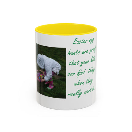 Funny Easter Egg Hunt Mug – 11oz Accent Cup for Parents