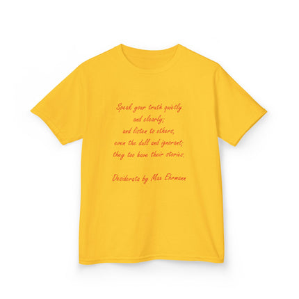 Kids Empowerment T-Shirt – “Speak Your Truth” – Cotton