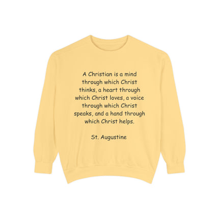 Inspirational Christian Quote Sweatshirt - Unisex Garment-Dyed