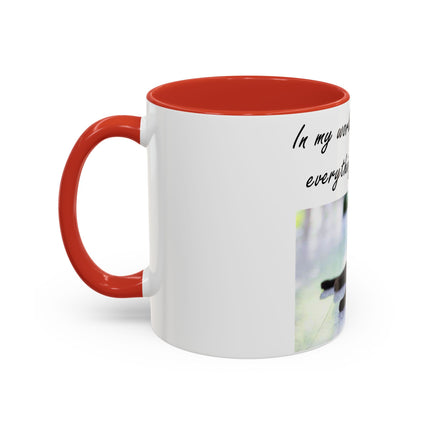 Cat Lover’s Accent Mug – “A Cat Makes Everything Better” – 11oz