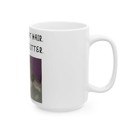 Kitty Glitter Mug – 15oz Ceramic Cup for Cat Lovers