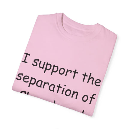 Progressive Activism T-Shirt – “Church and Hate” Quote – Unisex Fit