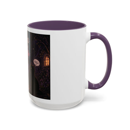 Halloween Ghost Coffee Mug — “Boo is just hello in ghost language” Accent Mug