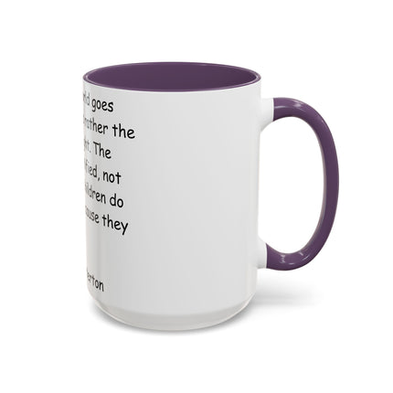 Inspirational Quote Coffee Mug - G.K. Chesterton - Cozy Reflection