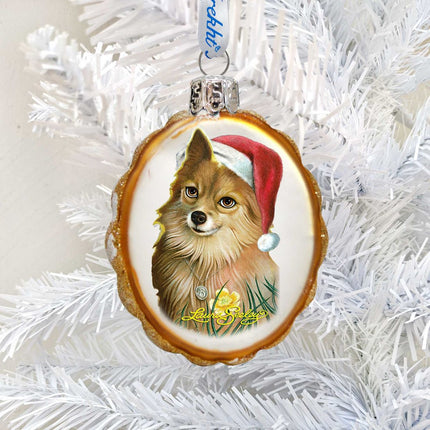Ready When You Are Mercury Glass Ornament by Laura Seeley - Pets Dog and Cats Decor - 779217-LS-1