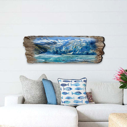 Majestic Glacier Wooden Wall Art by G. DeBrekht Coastal Decor - 8491105W-1