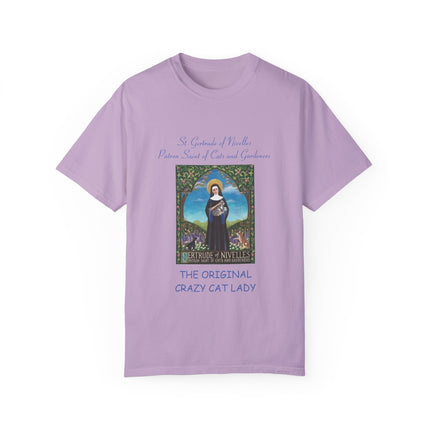 Saint Gertrude Cat Lady Tee – Unisex, Whimsical Design