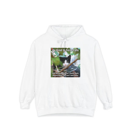 Hoodie — "Be Kind to Feral Cats" Rescue Cat Graphic Hoodie