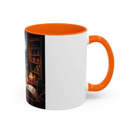 Cozy Cat Accent Mug – 11oz – Candlelight & Moonlight for Book Lovers