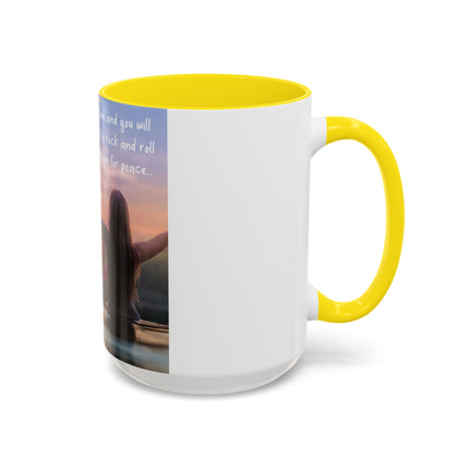 Ageless Hippie Soul Mug | 15oz Accent Cup with Peaceful Watercolor