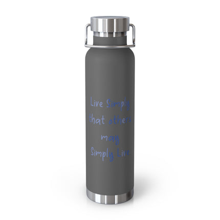 Live Simply Bottle – 22oz Copper Insulated Flask for Gentle Impact