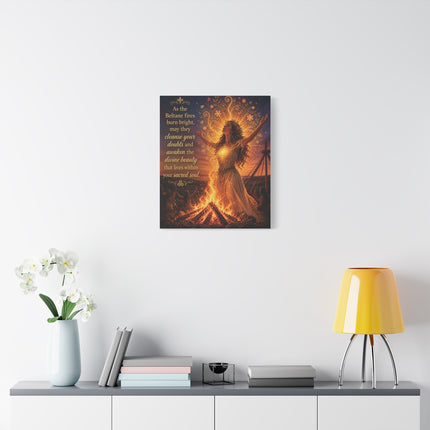 Beltane Fire Canvas Print — Inspirational Pagan Wall Art