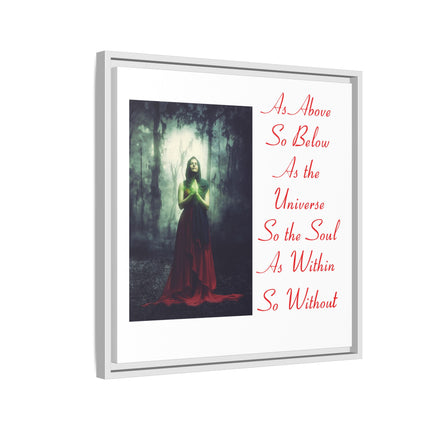 Framed Matte Canvas Art — "As Above So Below" Gothic Mystic Wall Print