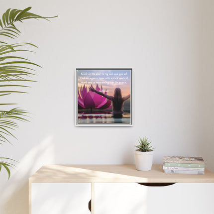 Framed Wall Art - 'Ageless Hippie' Inspirational Yoga Canvas