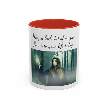 Magick Forest Accent Coffee Mug — "May a little bit of magick float into your life today"