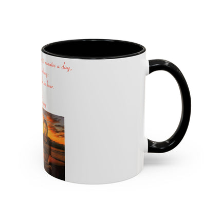 Zen Quote Accent Mug – 11oz Ceramic Cup for Meditation Lovers