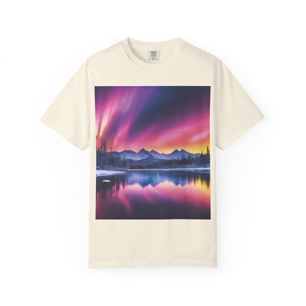 Aurora Lake T-Shirt — Northern Lights Landscape Tee