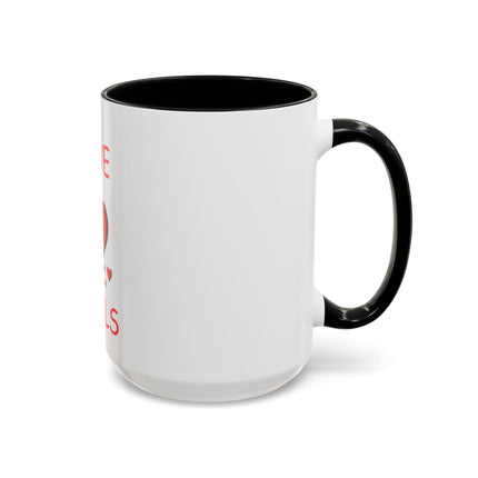Love Heals Accent Coffee Mug — 11/15oz Heart Healing Gift