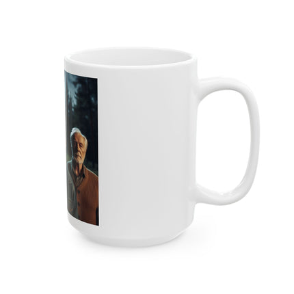 Moonlit Mystery Ceramic Mug — Vintage Trio Forest Scene (11oz, 15oz)