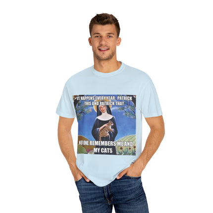 Funny Cat Lover T-Shirt – ‘No One Remembers Me & My Cats’