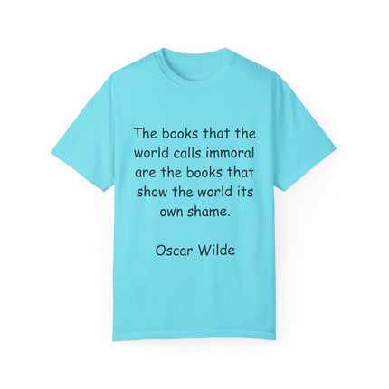 Oscar Wilde Quote Tee – “Books the World Calls Immoral” – Unisex Fit