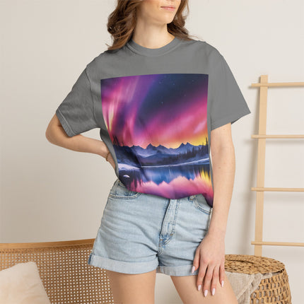 Aurora Lake T-Shirt — Northern Lights Landscape Tee