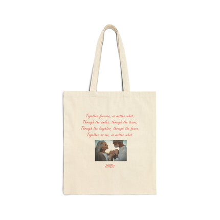 Tote Bag — Couple Photo & Romantic Quote Canvas Tote
