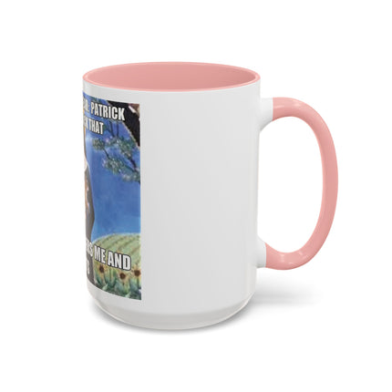 Saint with Cats Coffee Mug – "No One Remembers Me and My Cats" Accent Mug