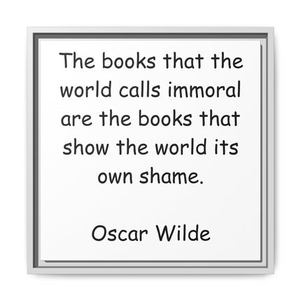 Oscar Wilde Quote Matte Canvas Print — Framed Literary Wall Art