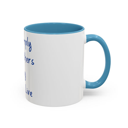 Live Simply Accent Mug – 11oz Ceramic Cup for Mindful Mornings