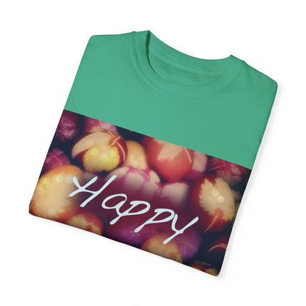 Ostara Celebration Tee – Unisex Garment-Dyed Shirt with Egg Motif