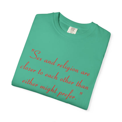 Inspirational Garment-Dyed Unisex T-Shirt - Saint Thomas More Quote