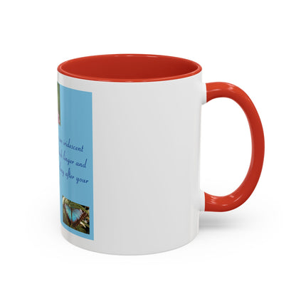 Butterfly Kindness Accent Coffee Mug — Rumi Inspirational Quote (11/15 oz)