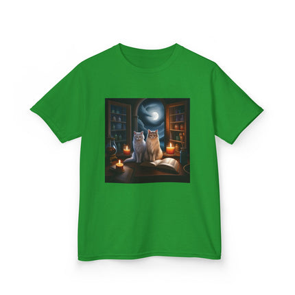 Mystical Cats Kids Tee – Heavy Cotton – Whimsical Animal Design