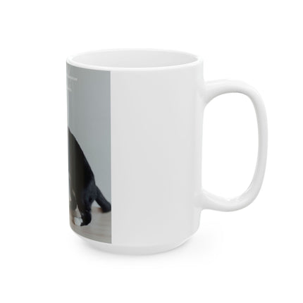 Cat Lovers Ceramic Mug – 15oz Cup with Sleepover Marriage Quote